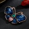 Design Sense European Elegance Exquisite Temperament Luxury Heavy Industry Butterfly Brooch Accessories Anti-Light Corsage Accessories