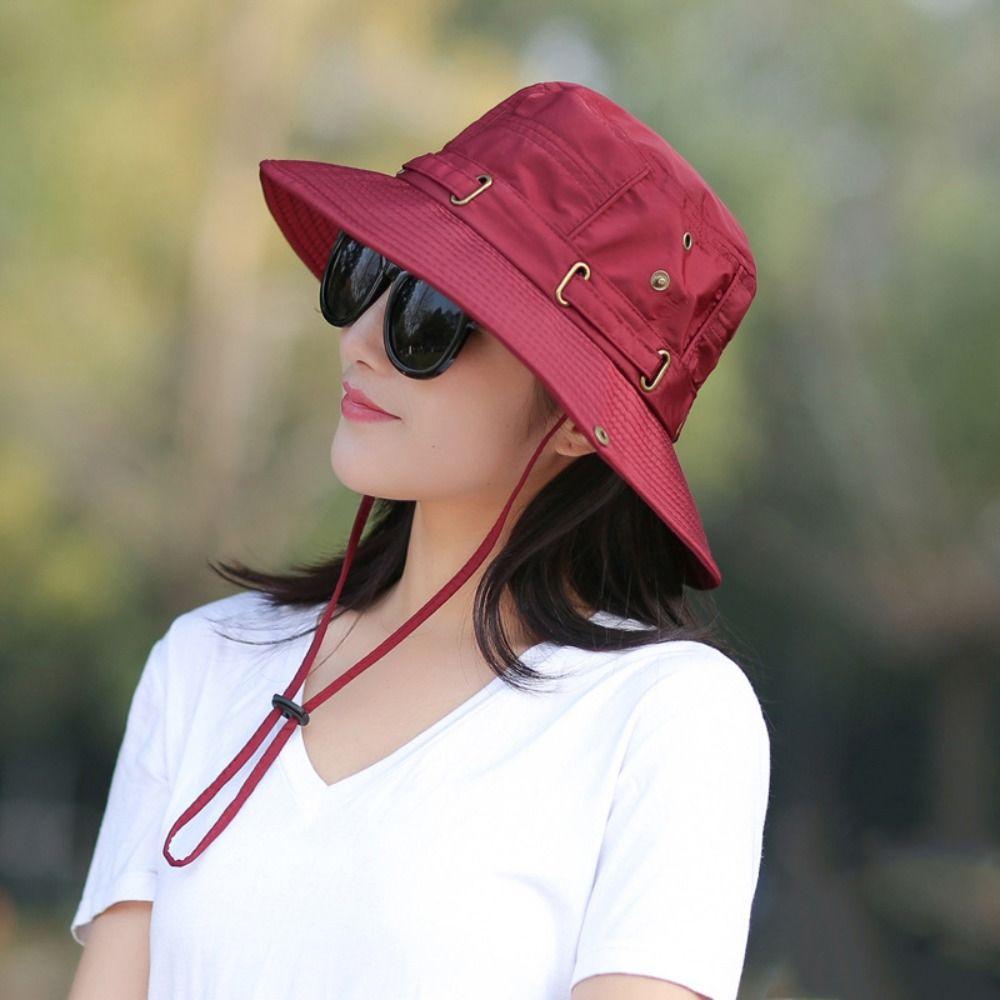 Foldable Bucket Hat Wide Brim Panama Caps Unisex Fisherman Hat