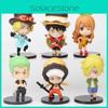 Cute One Piece Pvc Model Figures Collection 10-11cm Sabo Luffy Sanji Zoro Nami