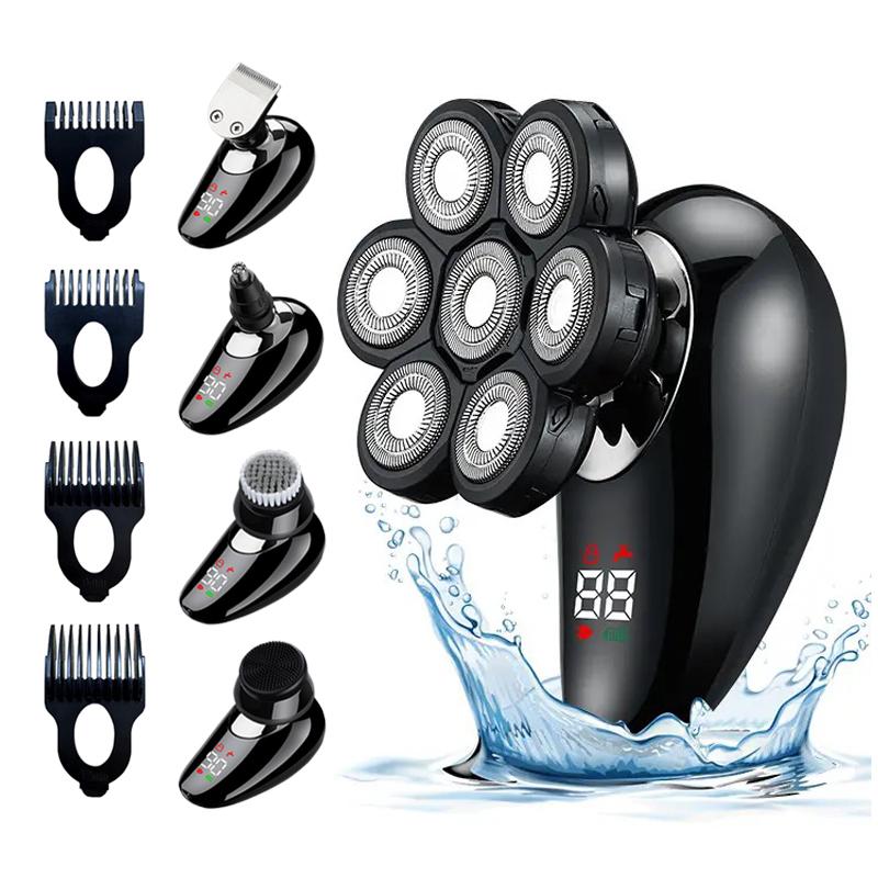 5 In 1 Electric Shaver For Men Bald Head Hair Clipper Nose Trimmer Floating 7D Blade Head Shaving Beard Knife Rechargeable Razor