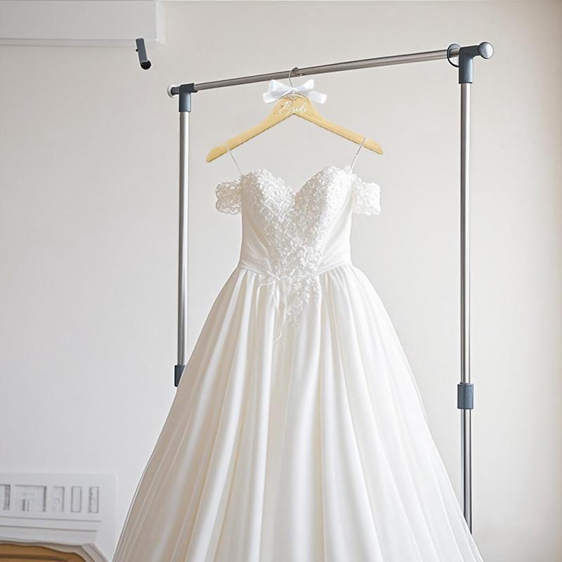 1 шт. Ленточная вешалка-бантик с жемчужными акцентами, свадебная вешалка, девичник, деревянные свадебные вешалки, подарки жениху и невесте 38 см