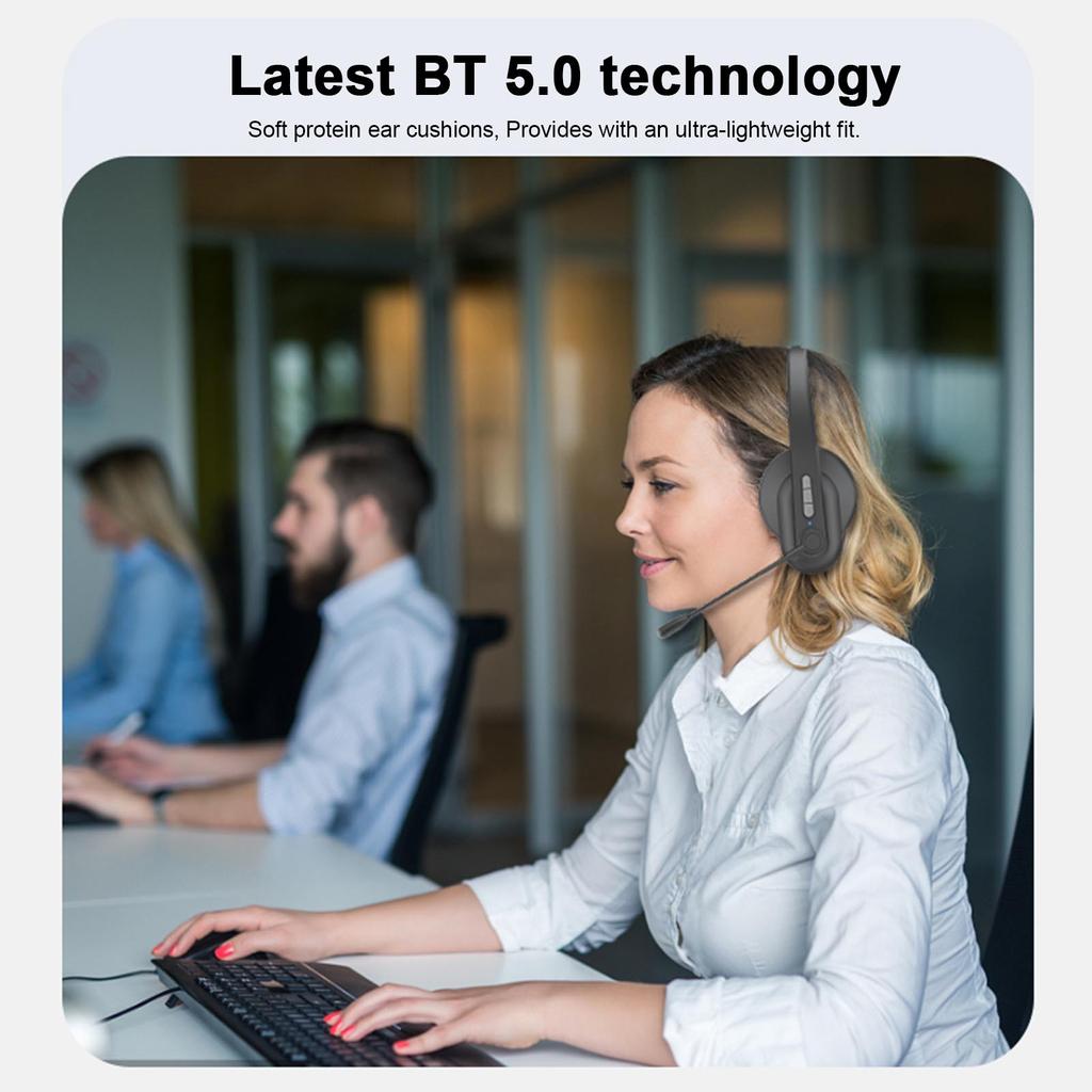 OY631 Single Ear Headset Bluetooth Headphones with Microphone Noise Cancelling Head-mounted