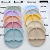 Silicone Bear Ears 3-Compartment Suction Plate for Kids