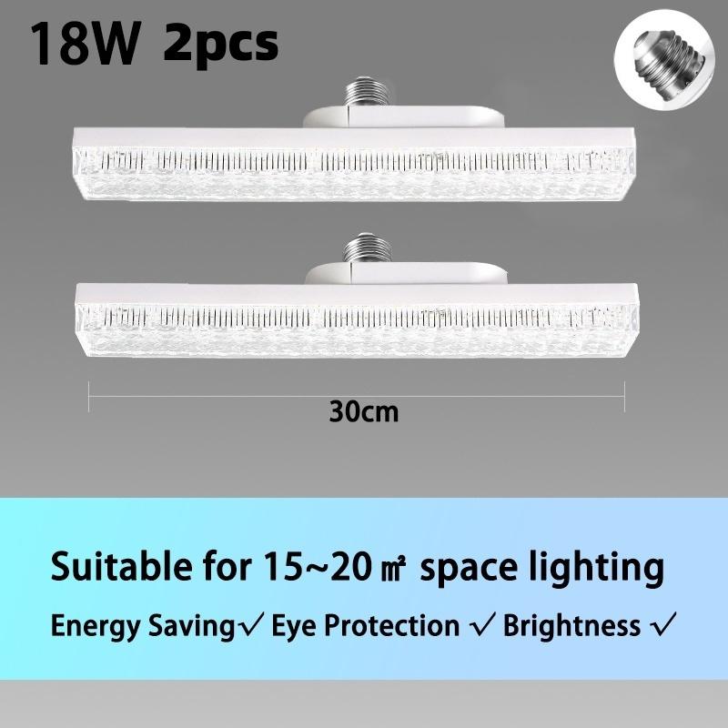 2 шт. Светодиодная лента Лампа Супер Яркая E27 18 Вт/24 Вт Патрон Потолочное освещение 6500K AC85-265V Дневной свет Люстра Освещение спальни Инструменты