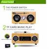 Classical Receiver USB With MP3 Player Remote Control Retro Vintage Radio Super Bass FM Radio Bamboo Multimedia Speaker
