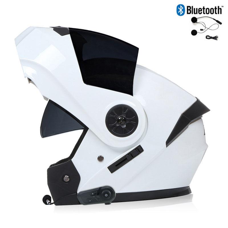 Bluetooth Мужские Мотоциклетные Шлемы Полнолицевые Casco для Мотоциклов Мужской Мотокросс Kask Откидной Casque De Moto Сертифицирован DOT BLD