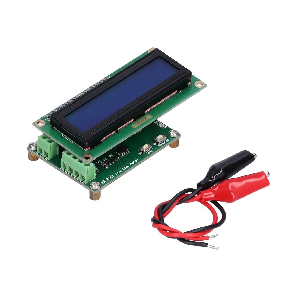 Омметр низкого сопротивления Миллиомметр Точный тестер емкости HR390 с зажимом типа «крокодил»