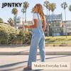 Женские модные повседневные брюки и капри JPNTKY однотонные с принтом