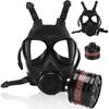 Gas Masks Survival Nuclear and Chemical - Reusable Full Face Respirator Gas Mask with Activated Carbon Filter