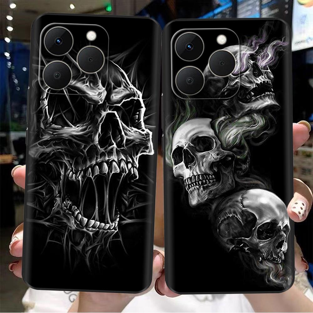 Для Realme 15T 5G Чехол Мягкий Силиконовый Бампер Мультяшный Цветок Череп Рисунок Задняя Крышка Для Oppo Realme 15T 15 T Чехлы Для Телефона Funda