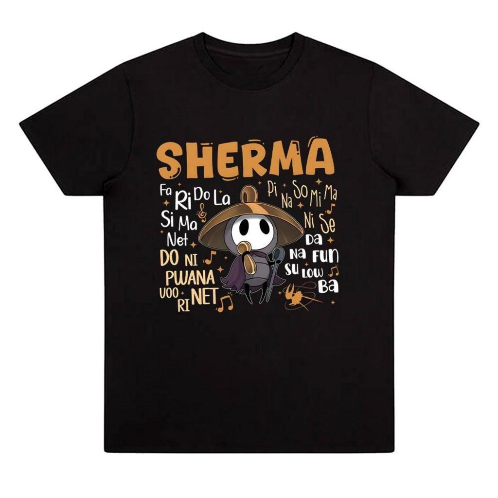Футболки Sherma Song Hollow Knight Silksong Забавные футболки с игровой цитатой Харадзюку Мультяшные футболки с принтом Унисекс Повседневная одежда
