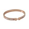 18K Gold Plated Stainless Steel H-Bangle with Mother of Pearl - Classic Design Bracelet for Women