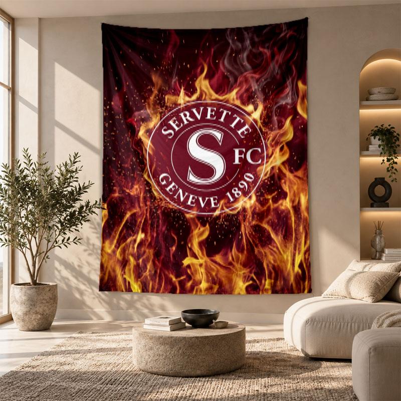 Decorative Tapestry,Servette FC Printed Wall Art, Lightweight Wall Hanging For Bedroom Background