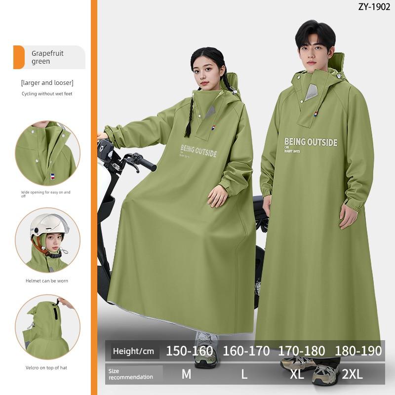 Electric Vehicle Raincoat for Adults, Long Full-Body Raincoat for Heavy Rain, 2026 New Model, Women's Single-Person Full-Body Rain Poncho for Riding