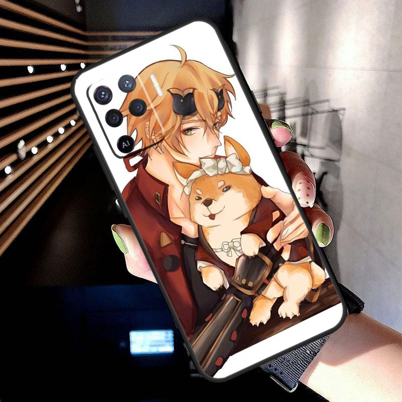 Игровой чехол Thoma Genshin Impact для Oppo A17 A57 A77 A76 A16 A96 A18 A60 A80 A40 A38 A58 A78 A98 A94 A74 A54 A15 A5 Pro