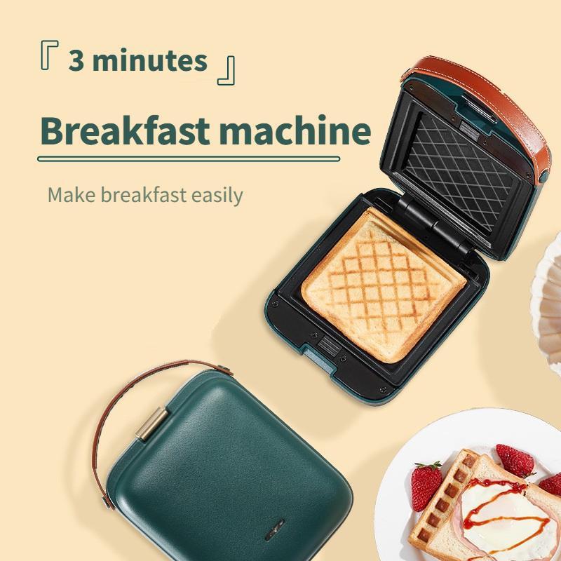Electric Sandwich Maker Breakfast Machine 3 Mins Fast Breakfast Waffle Maker Toaster Baking Tools Kitchen