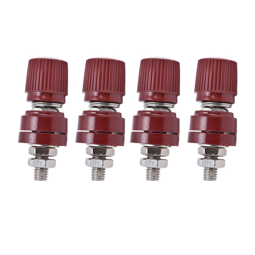 10Pcs Voltage Regulator Terminal Block Inverter Binding Post M6 32mm Screw 333 44mm L 0V?380VRed