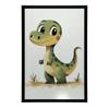 Uśmiechnięty Dinozaur Uśmiechnięty Dinozaur, 30X40 Cm, Rama Aluminiowa Czarna, Papier Matowy 230 Gsm