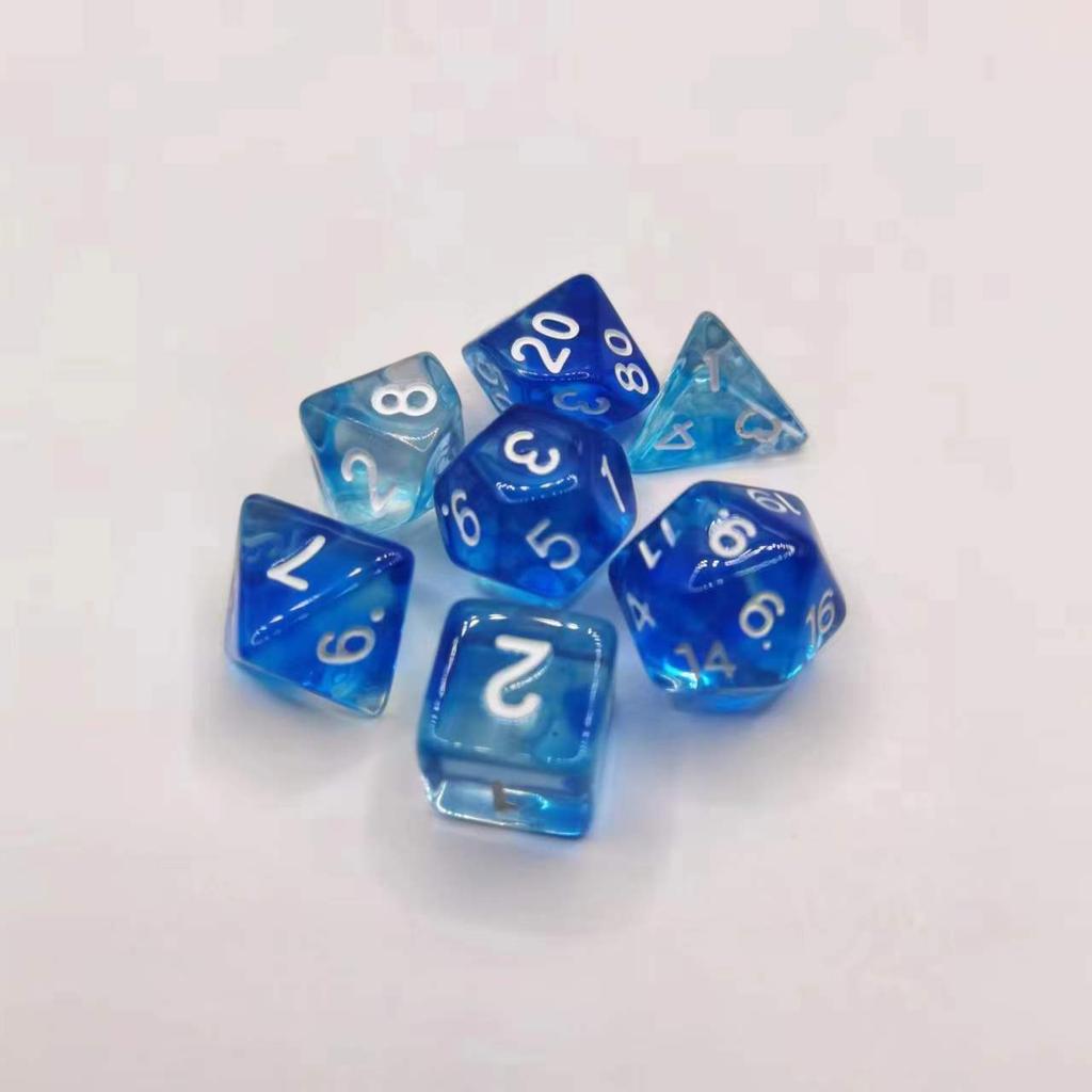 7 шт./лот, многогранные игральные кости из смолы D&D D4 D6 D8 D10 D% D12 D20, многогранные игральные кости TRPG, настольные игры