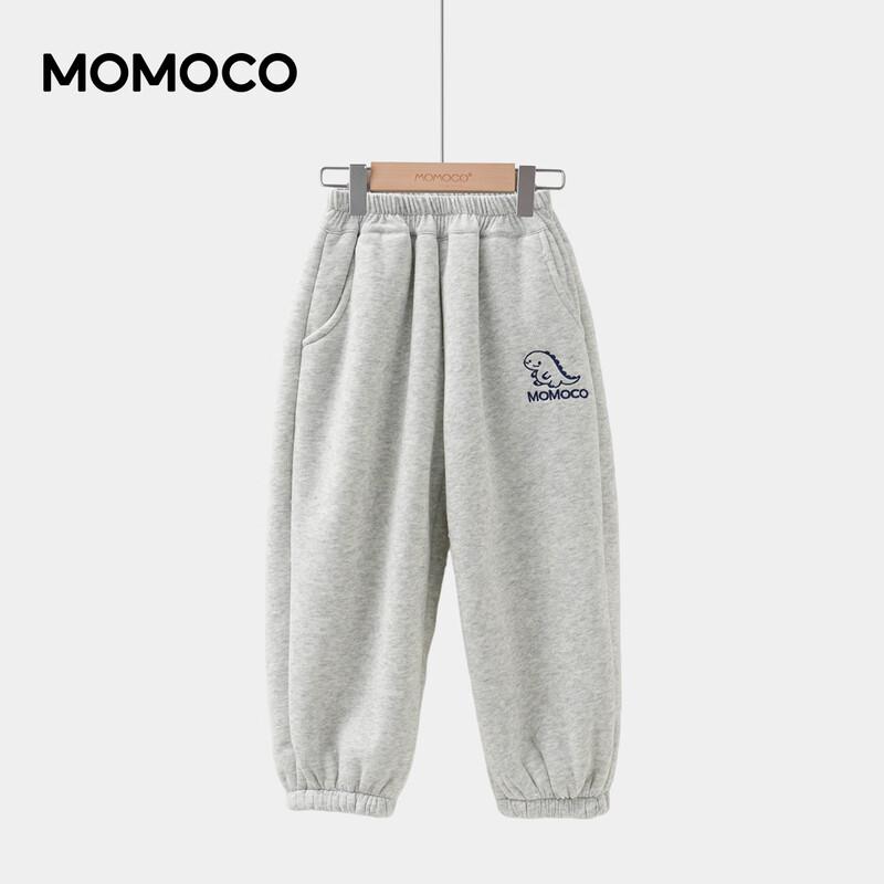 Мальчиковые флисовые спортивные штаны с принтом динозавров MOMOCO