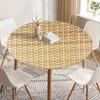 Круглая скатерть Yousheng 47,24 дюйма, моющаяся скатерть с эластичным краем, устойчивая к пятнам, для кухни, сада, улицы