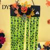 Non-woven Fabric Holiday Wall Decoration Halloween Rag Flag Banner, Pumpkin Maple Leaf Flower Ribbon Hanging Tassel for Home Entrance Decor, Farmhouse