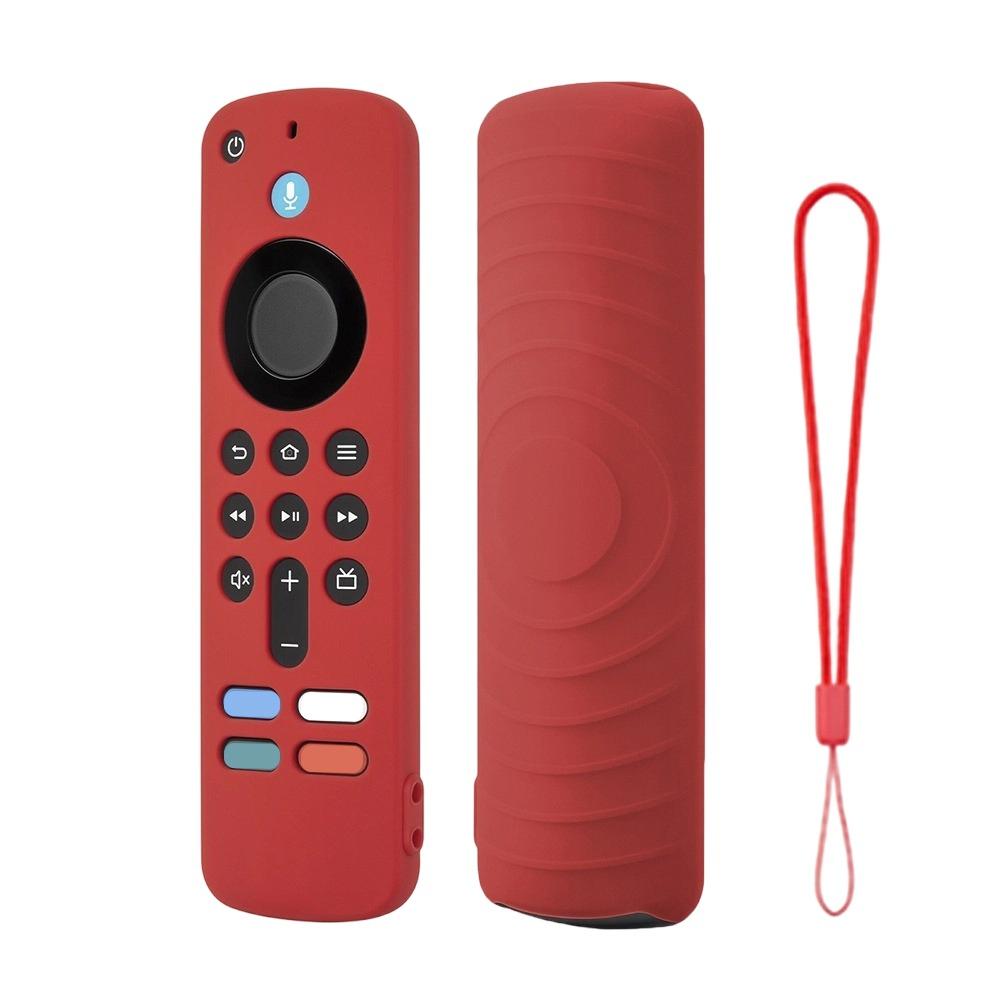 Silicone Protective Case with Lanyard Protector Soft Shell Shockproof Remote Control Sleeve for Amazon 2026 Fire TV Stick 4K/HD