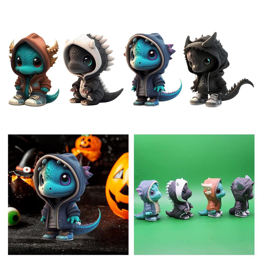 Статуэтка динозавра для стола из смолы, коллекционная фигурка, украшение Хэллоуина, эльф, для спальни, шкафа, книжной полки, ресторана, квартиры