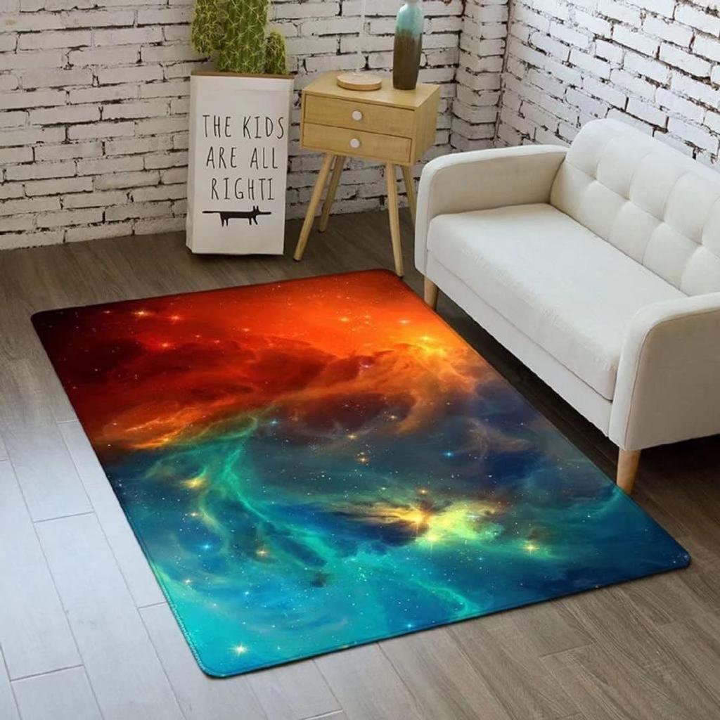 3D Галактика Ковер Космос Кухонный Коврик для Детской Комнаты Мальчика Нескользящий Ковер для Ползания в Детской Игровые Коврики для Столовой