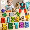 Large Digital Deformation Toy Children 3 To 6 Years Old Boy Puzzle Varied Alphabet Symbol Fit Robot King Kong