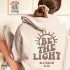 Be The Light Карманные толстовки Повседневные Длинные рукава толстовки с завязками Толстовки Женская одежда