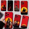R-Red D-Dead R-Redemption RDR 2 Чехол для телефона Для IPhone 17,16,15,14,13,12,11,Plus,Pro,Max,Plus,XS,мягкий чехол Черный силикон
