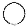 Aora BLACK BEADS RIBBON NECKLACE #0029