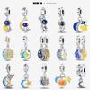 New In Star Moon Sun Series Charm Beads Fit Pandach Original Bracelet Women Copper Pendant Bead Jewelry Gift