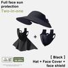 Женская шляпа с защитой лица, солнцезащитная дышащая однотонная шляпа от солнца