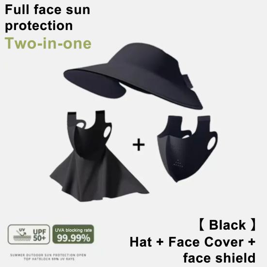 Женская шляпа с защитой лица, солнцезащитная дышащая однотонная шляпа от солнца