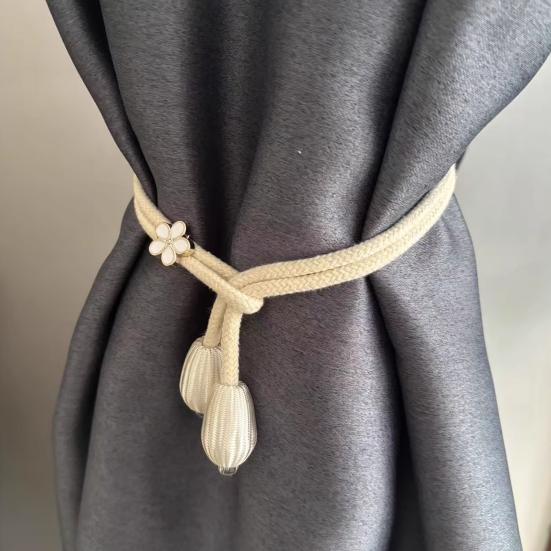 2 шт. ремни для штор в стиле бохо, ручная работа, натуральный хлопок, лен, завязки для штор, вешалка для штор, держатель для полотенец на балкон