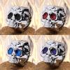 Men's Gothic Antique Silver/Bronze Skull Ring Watch with Ghost Head Design
