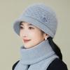New Autumn and Winter Women's Fleece Basin Hat, Ear Protection Hat, Knitted Wool Hat