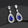 Luxury Wedding Party Crystal Water Drop Earrings for Women Brand Designer Fashion Zirconia Eardrop Luxury Dangler Jewelry