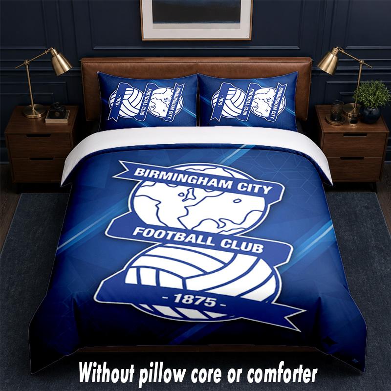 Birmingham City Design Bed Bedding Set 1 Duvet Cover + 2 Pillowcases Soft Breathable Household Bed Linens