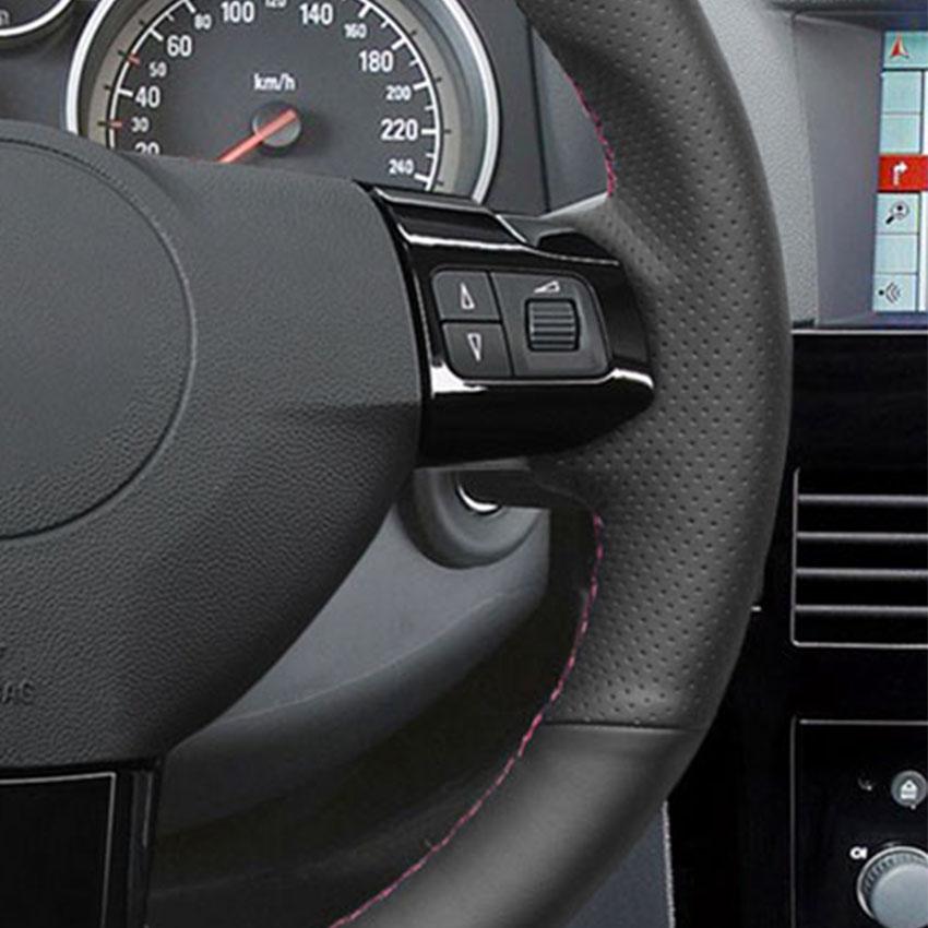 Черный чехол на руль автомобиля из искусственной кожи для Opel Astra H Zaflra B Signum 2002-2014 Vauxhall Vectra C Holden Astra 2004-2009