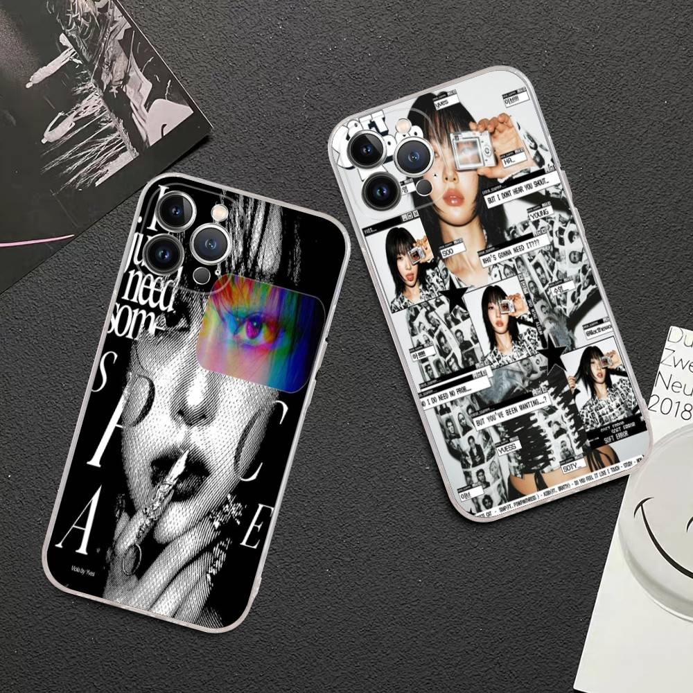Популярная K-pop группа L-Loona Y-Yves Для iPhone 11 12 13 14 15 16 17 Pro Max Plus Air Прозрачный Clear Ударопрочный Чехол