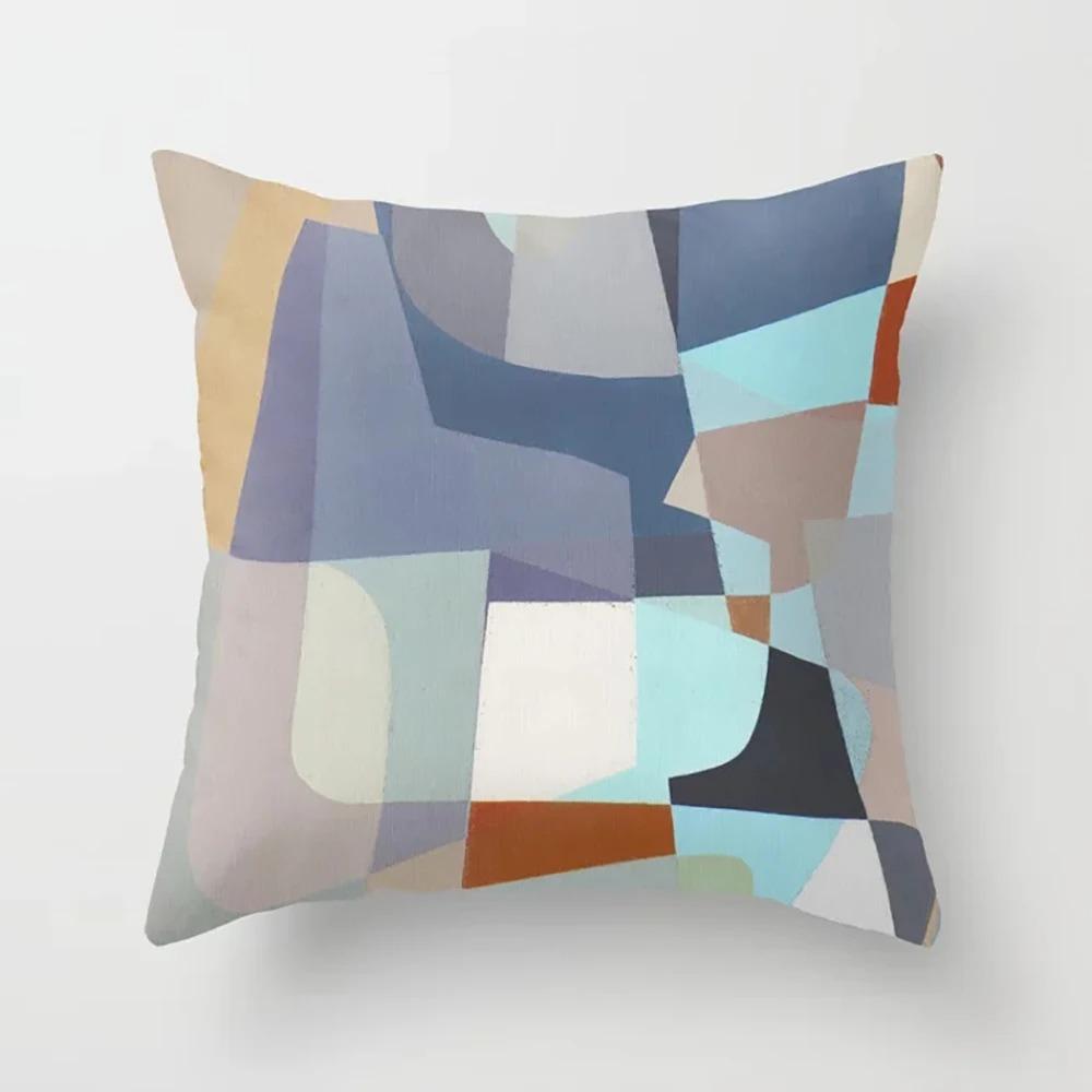 Colorful Geometric Print Pillowcase Office Living Room Car Ornaments Home Pillowcase