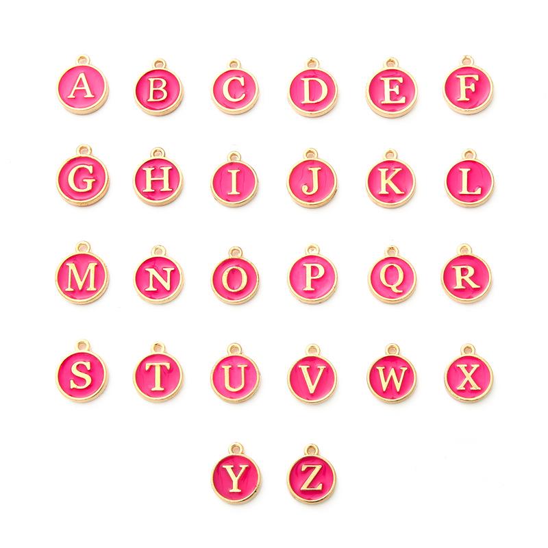 AZ Буквенно-цифровой эпоксидный сплав Двусторонний кулон для DIY ювелирных изделий и аксессуаров