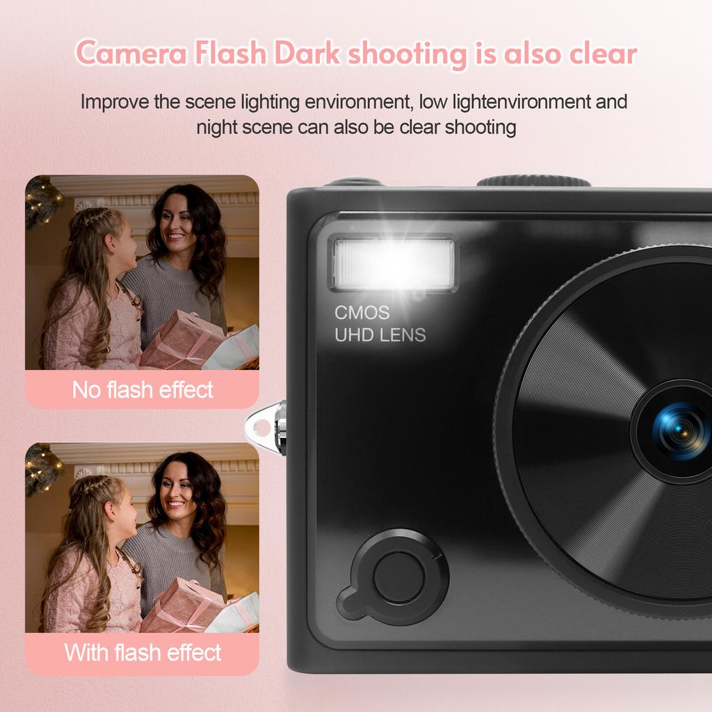 5K Digital Camera WiFi Digital Video Camera 72MP Dual Lens 2.8 Inch IPS Screen Auto Focus 18X