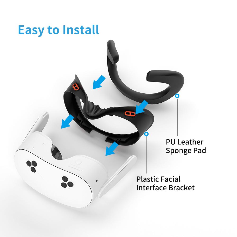 Новый удобный регулируемый сменный кронштейн из искусственной кожи для лица для Meta Quest 3S Interface Pad Cushion VR Accessories