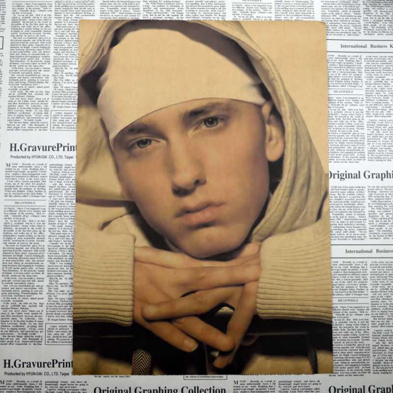 Ретро Панк Постер Эминема - Бесплатная Доставка Декоративное Искусство Рок-Исполнителя