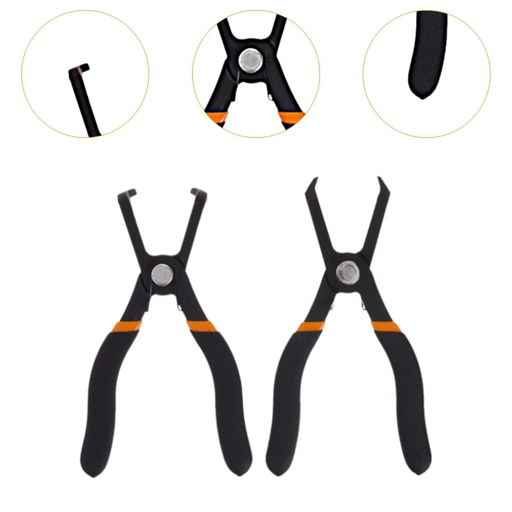 2x Push Pin Removal Pliers Set High Carbon Steel,Sturdy Professional High Performance Includes 30 Degree and 80 Degree Pliers
