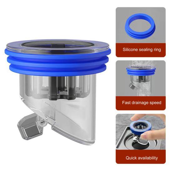 Odor Proof Floor Drain Anti-overflow One Way Valve Seal Sewer Drain Cover Easy Install Bathroom Drain Core for Backflow Prevention And Odor Control